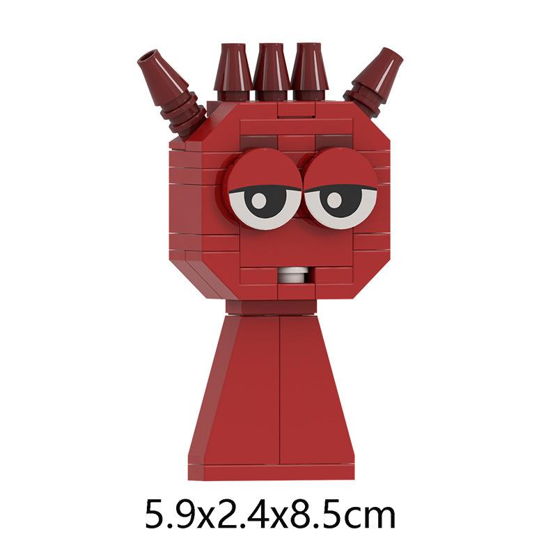 Sprunki Toys Наборы Игровые Наборы Строительные Кубики Sprunki Набор Строительных Кубиков Ужас Серый Венда Саймон Таннер Орен Строительная Фигурка Конструктор Sprunki Мини Набор