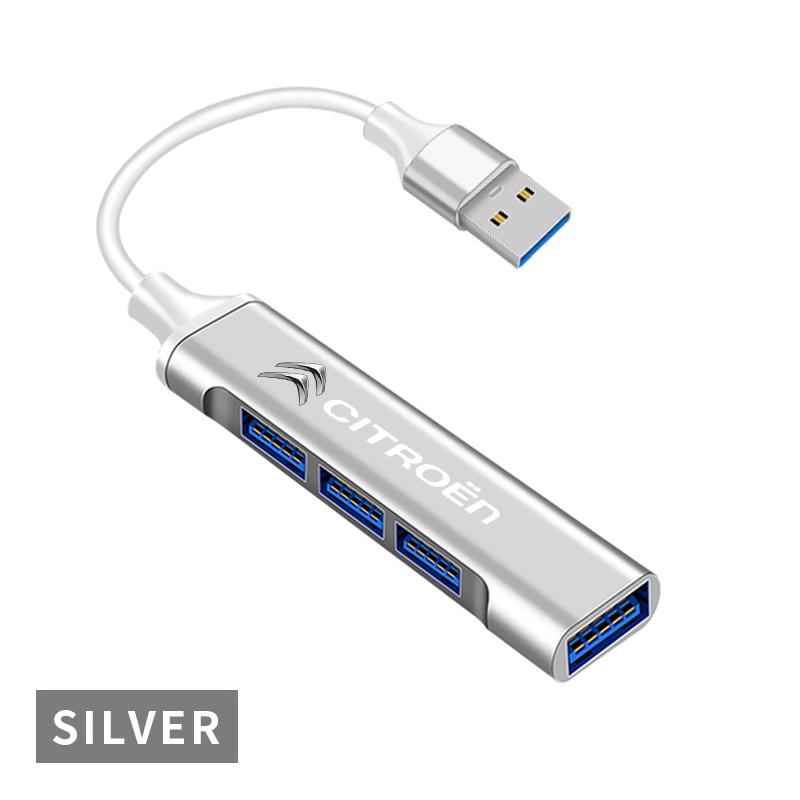 Автомобильный USB-хаб на 4 порта, высокоскоростной, Type C, мульти-разветвитель, адаптер, аксессуары для Citroen C1 C3 C4 C5 C6 DS 3 DS 4 DS 5