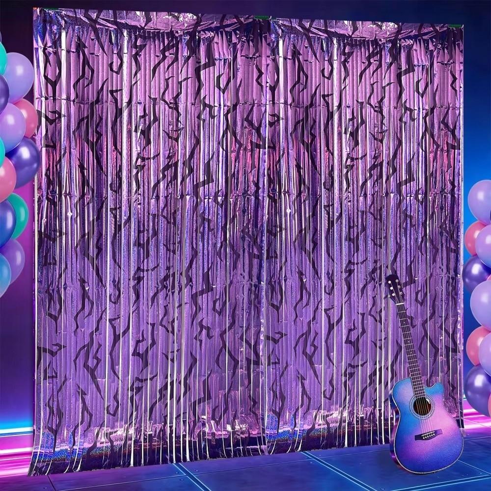 1*2m Fringe Curtains Pop Music Theme Backdrop Decorations Wedding Party Decor Supplies