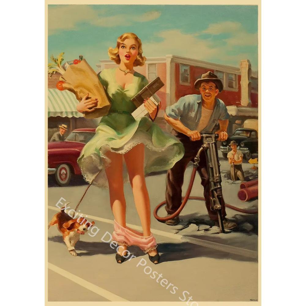 Бывший Советский Союз Сталин СССР CCCP Pin Up Girls Пропагандистские плакаты Главная Комната Бар Украшения Настенная Наклейка Искусство Живопись