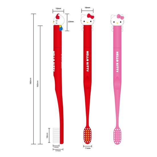 Sanrio Kids Figure Toothbrush and Magnet Holder Set Hello Kitty Red + Pink, 1 Set, a Popular Character In Korea