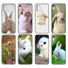 Черный чехол из ТПУ для Huawei Honor 8a Prime 8s Prime 9 Lite honor 9A 9C 9X Premium 9x Pro 9S чехол с милыми белыми кроликами