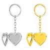 2Pcs Bag Hanging Photo Hold Keyring DIY Stainless Steel Keychain Funny Heart Album Keychain  Gifts