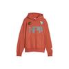 Puma X Perks And Mini Graphic Hoodie With Cartoon Letter Print Women Tops Apple-Red 622677-41