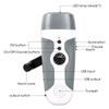 Portable Hand Crank Led Flashlight With Fm Radio Alarm Function Multifunctional Outdoor Emergency
