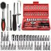 Professional Auto Repair Tool Kit 46pcs Quick Ratchet Wrench Multi-Function Set for Home Industrial Use Chrome Vanadium Steel