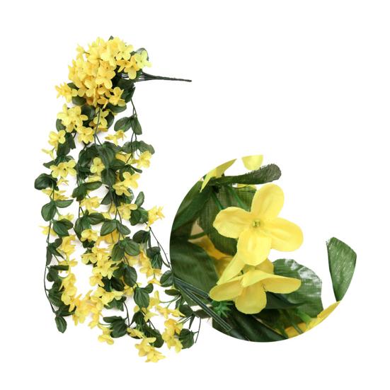 Outdoor Artificial Fall Fake Flowers Hanging Vines UV Resistant Faux Flowers Realistic Look Home Garden Decor