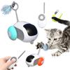 Electric Moving Cat Toys USB Charging Interactive Cat Car Toy Self-Moving Intelligent Car Cat Toys for Indoor Cats Small Dogs