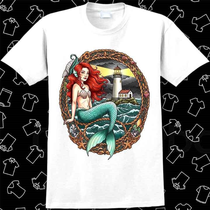 Mermaid Lighthouse Sea Limited Edition Weird Humorous Hilarious T Shirt 1082