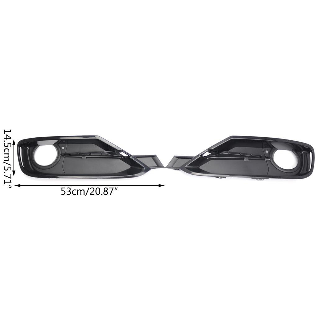 Black Left Right Front Hood Fog Light Lower Grill Grille Cover For 3 Series F30 F31 2011-2018