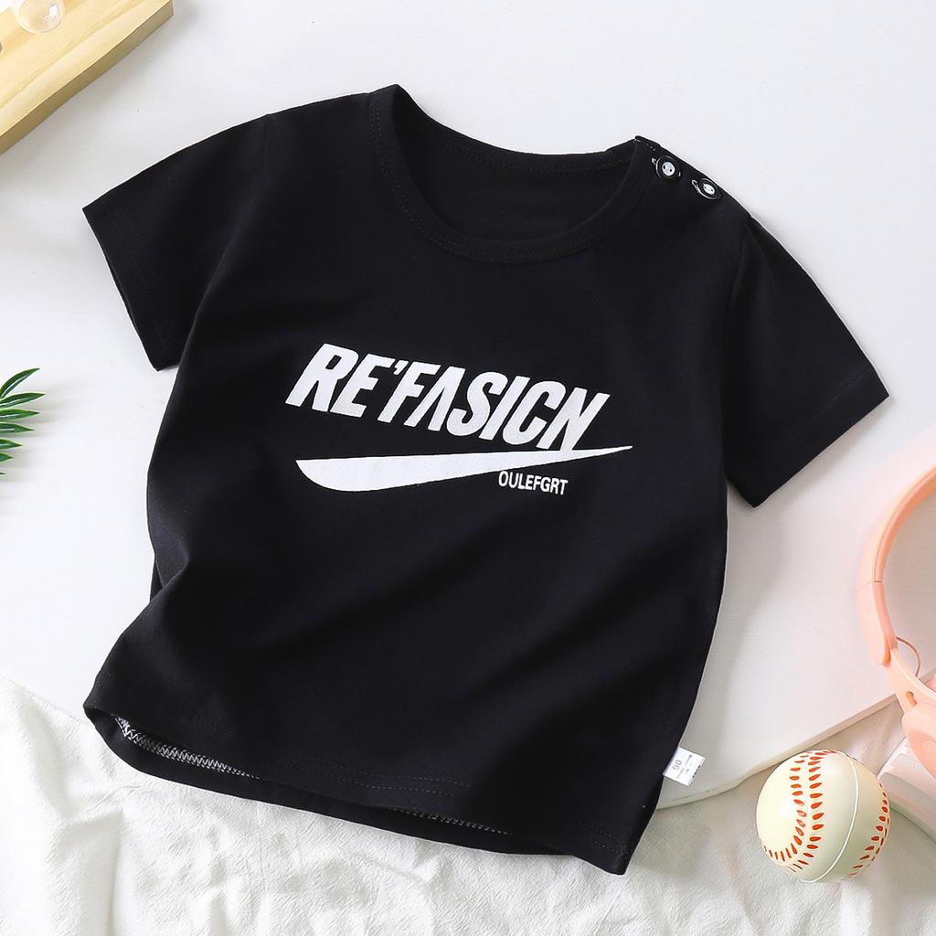 Children's Short Sleeve Pure Cotton Summer New Boy's T-shirt Baby Cartoon Girl Short Sleeve Korean Version of Top for Children