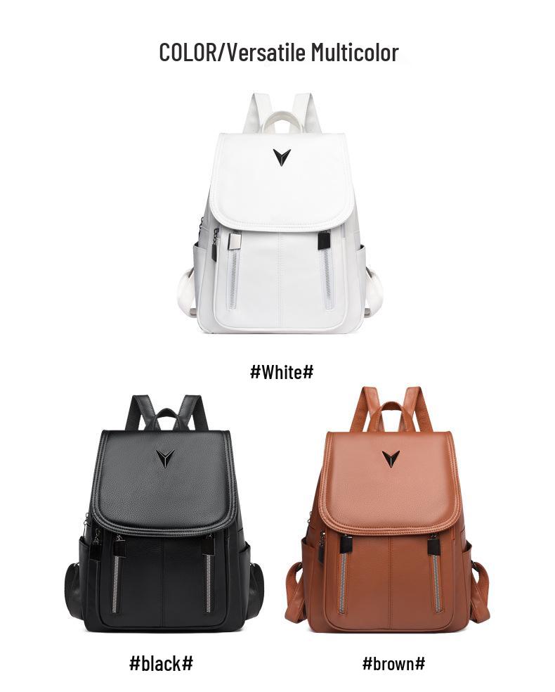 Рюкзак из искусственной кожи большой вместимости с текстурой для женщин – Повседневный и стильный женский рюкзак