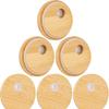 10 штук/набор, 7 см, крышка из бамбука и дерева, перфорированная, крышка для стакана для напитков, крышка для герметичной банки, резиновая крышка для стакана для колы, круглая крышка для стакана, крышка для стакана-коробки из бамбука и дерева