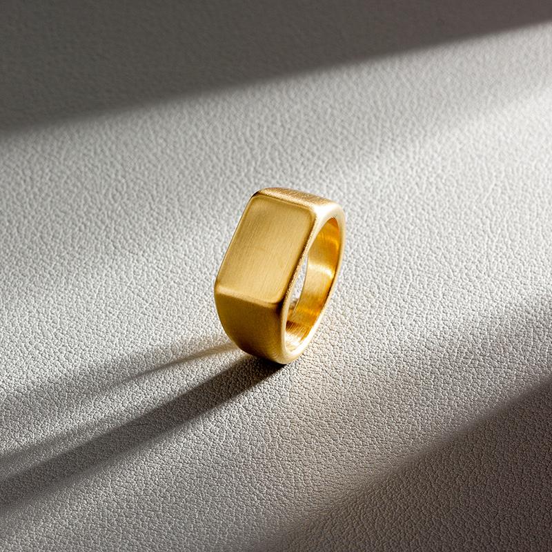 1 шт. Мужское доминирующее простое кольцо делового типа, мужское кольцо на палец, полный прямоугольник, цельное украшение для руки