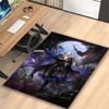 1pc Dark Sorceress Portrait Printed Chair Rug for Home Office Use, Living Room Kitchen Game Room Area Carpet