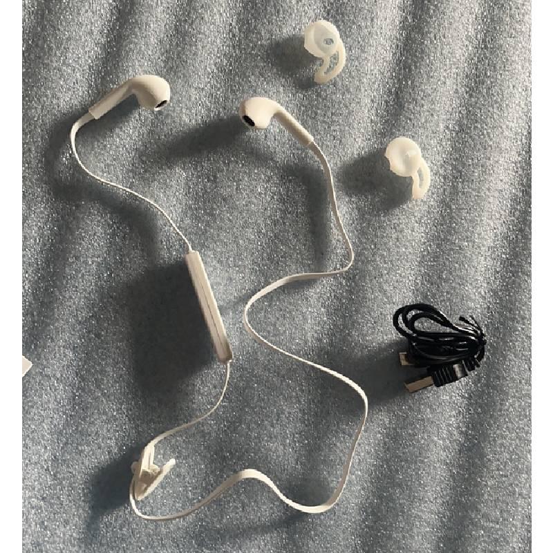 Спортивные наушники сплошного цвета Bluetooth с защитным чехлом, USB-зарядка в подарок