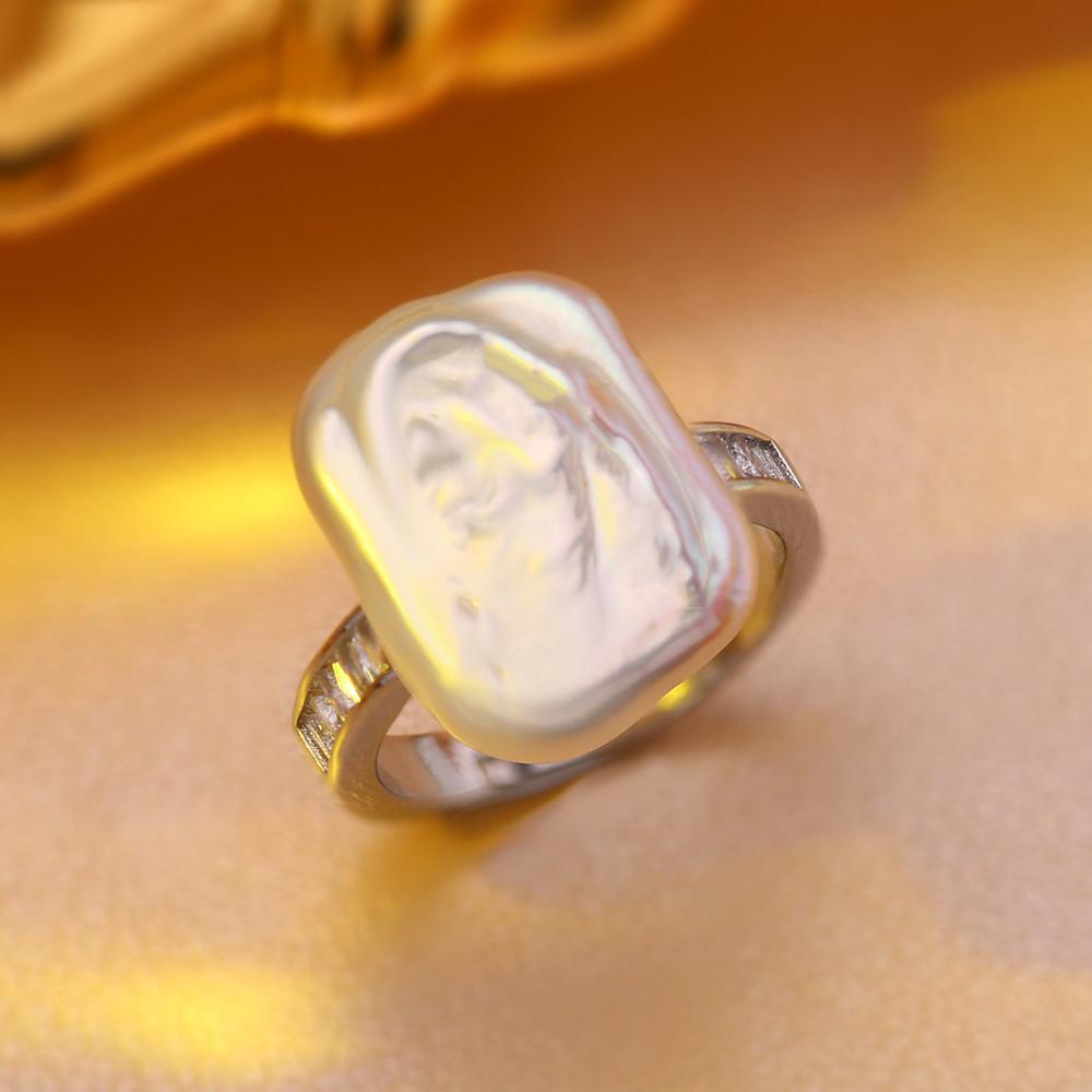 SENIKO 12-16 мм кольца с натуральным пресноводным жемчугом для женщин, модное женское кольцо с кубическим цирконием и цирконием, ювелирные изделия с жемчугом, регулируемое кольцо