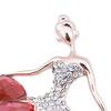 Creative Elegant Ballerina Brooch Sparkling Dress Coat Inlaid Clothes Pin Rhinestones Suit Lapel Badge Wedding