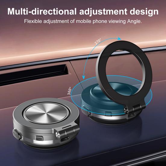 Вакуумный магнитный автомобильный держатель для телефона с вращением на 360 градусов