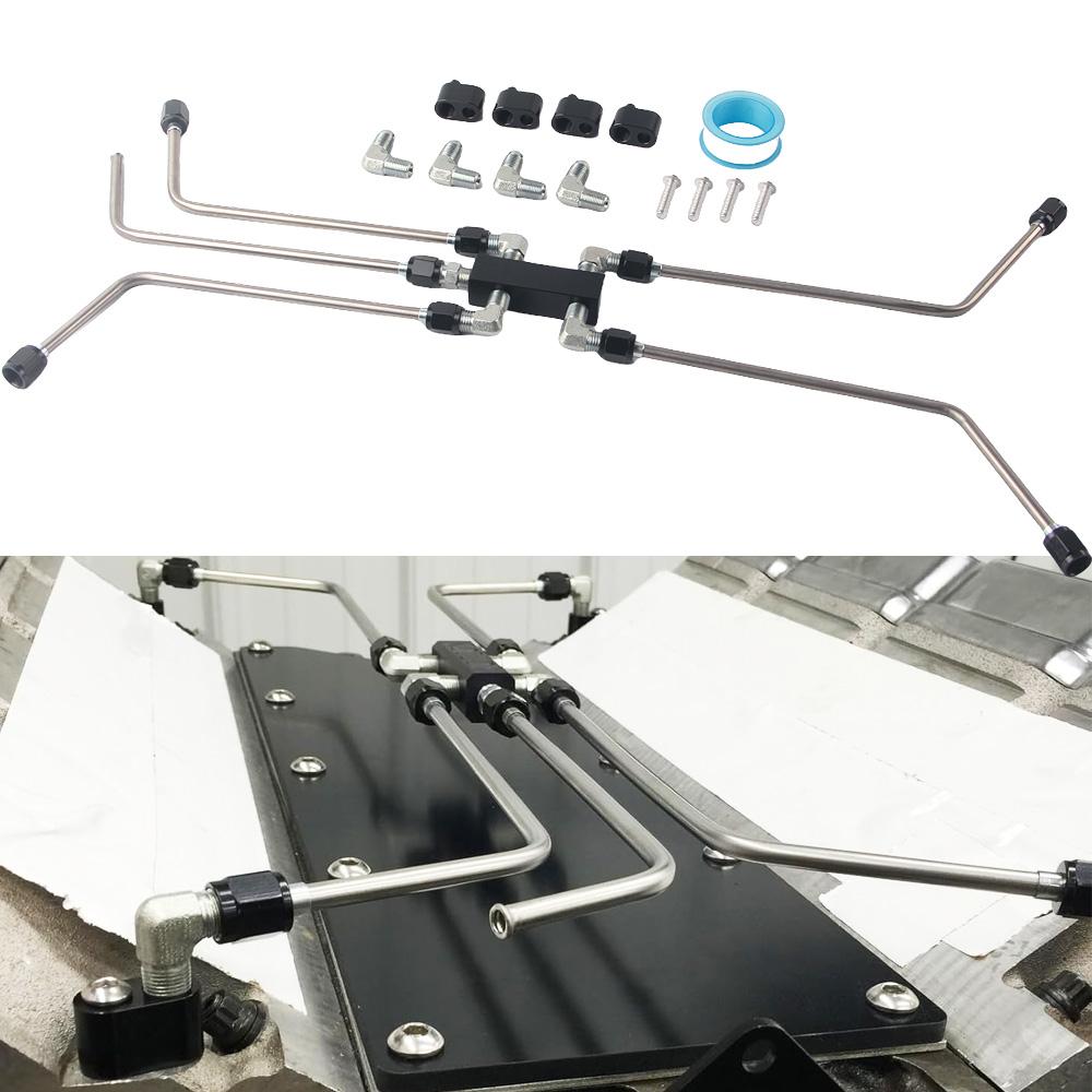 AN4 LS Stainless Coolant Crossover Steam Vent Kit Compatible with for LS1, LS2, LS3, LS6, LS7, LS9, LSX Engines