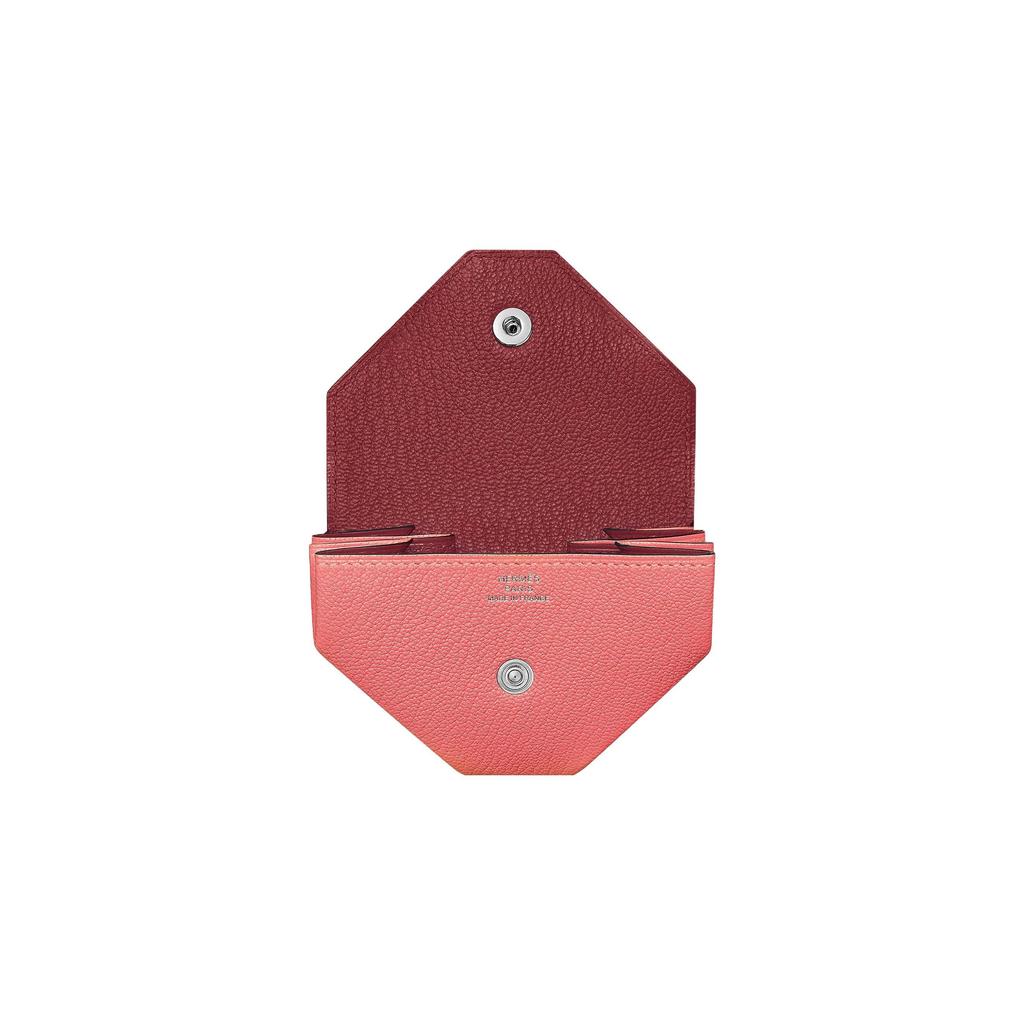Hermes 24 Verso Silver Buckle Mysore Goat Leather Wallet Women wallet Summer-Rose-Pink Hermes-Red H076270CKAP
