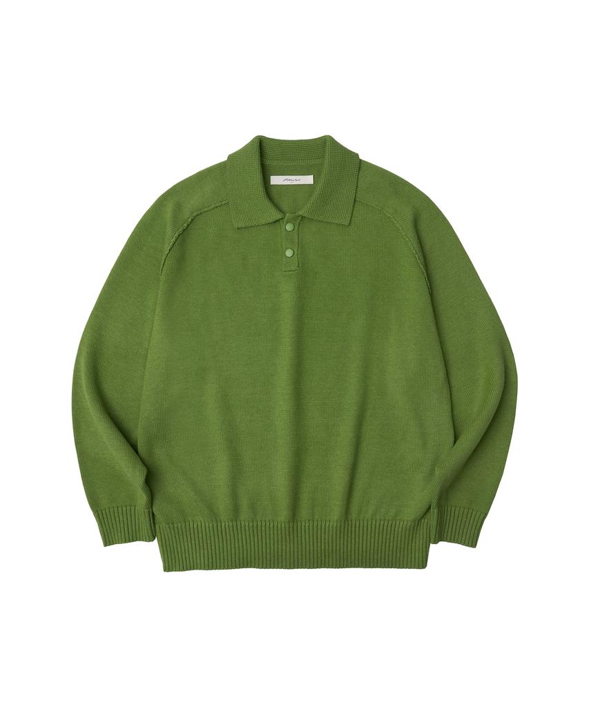 HALBKREIS LAYOUT T20038 Collar Raglan Knit_Green