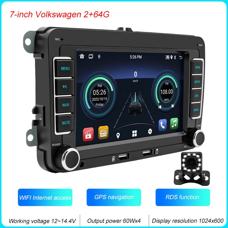 BQCC Android for Volkswagen Universal Car Radio Multimedia Player GPS WIFI RDS Navigation CarPlay Car Navigation Audio Bluetooth