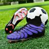 HOHO FAIR Soccer Shoes Large Size 35-45 Men's/Children's High-top Long-nailed Outdoor Anti-slip Football Boots