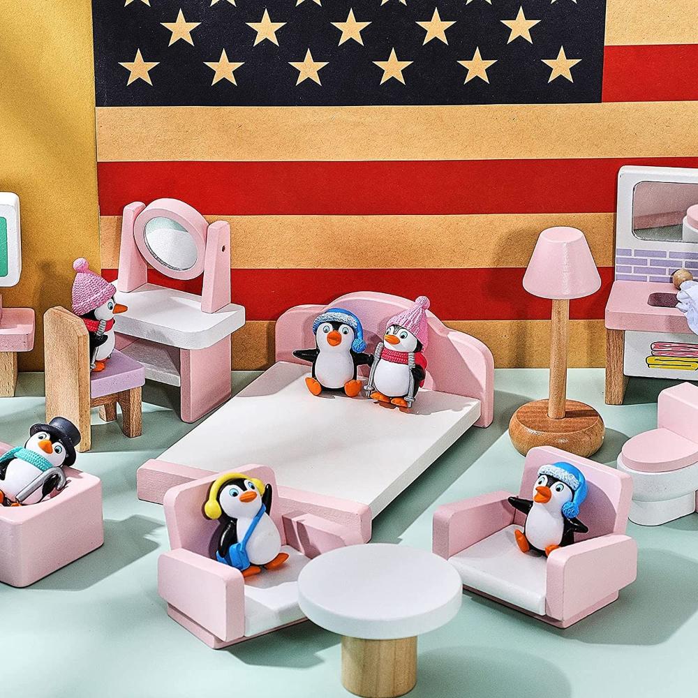 Supplies Cake Decoration Penguin Figures Collection Penguin Cake Topper Penguin Characters Toys