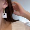 Fashion Acrylic Handbag Geometric Ear Buckle Earring Retro Temperament Exaggerated Earrings