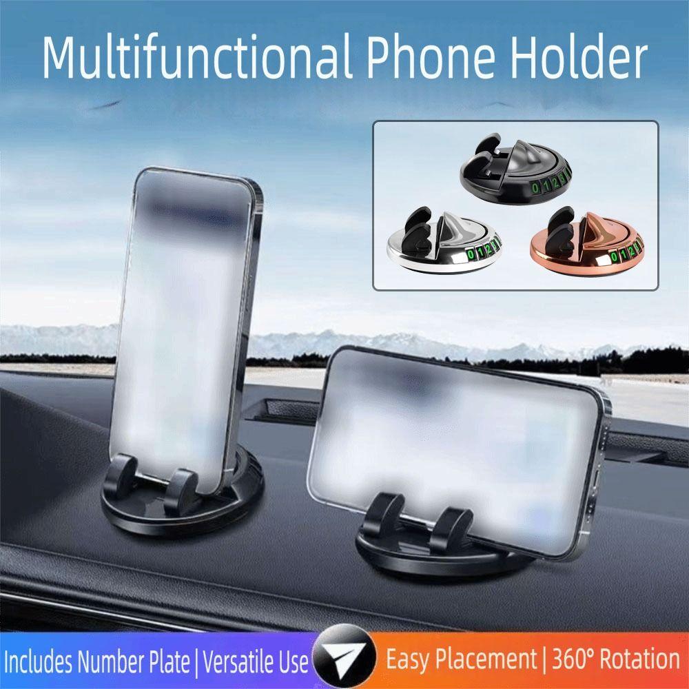 Multifunctional Dashboard Car Phone Holder License Plate Holder  Car Interior Decoration