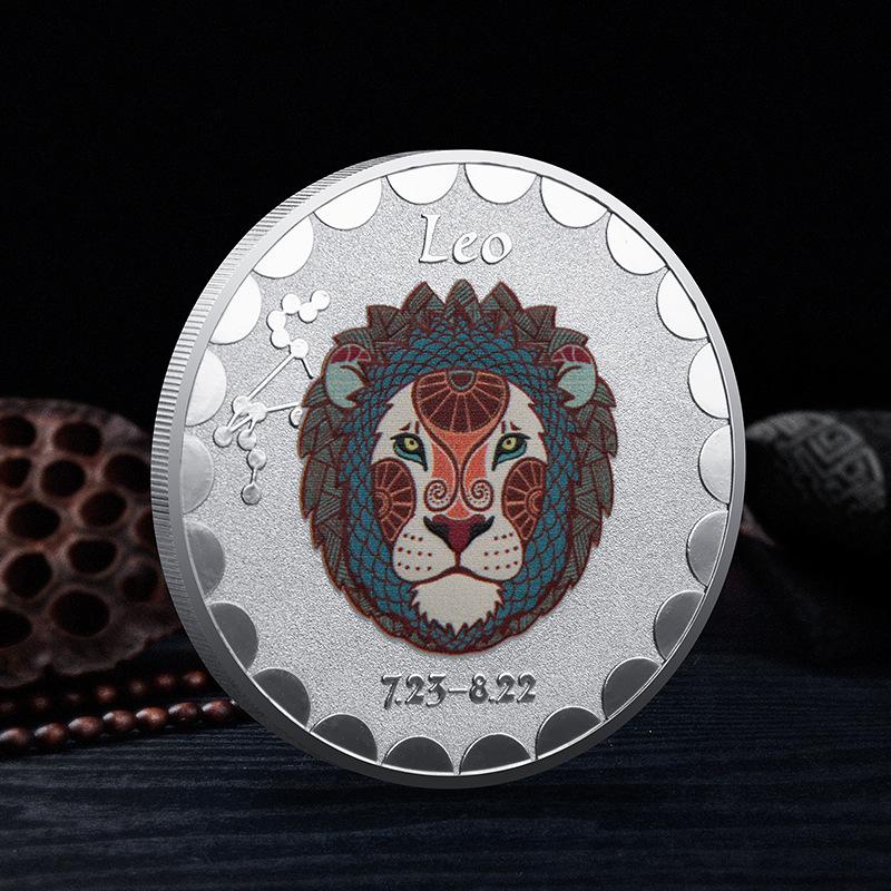 Памятные монеты Двенадцати Созвездий, Европейские и Американские, Боги Солнца и Луны, Счастливые, Красочные, Для Любителей Созвездий, Коллекционные Серебряные Монеты