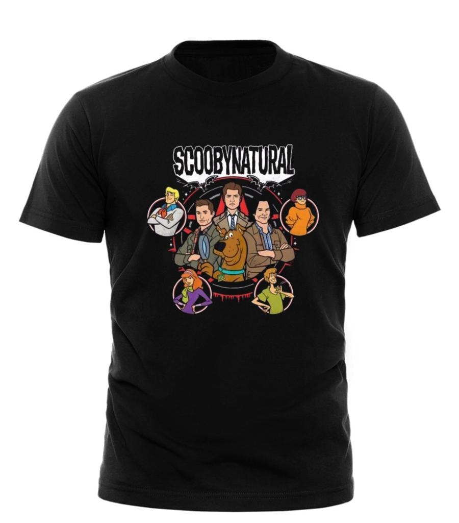 Unisex shirt Cotton Oversize Large Size Supernatural T-Shirt – Scoobynatural Crossover Graphic Fan Gift Tee TV Show Fan