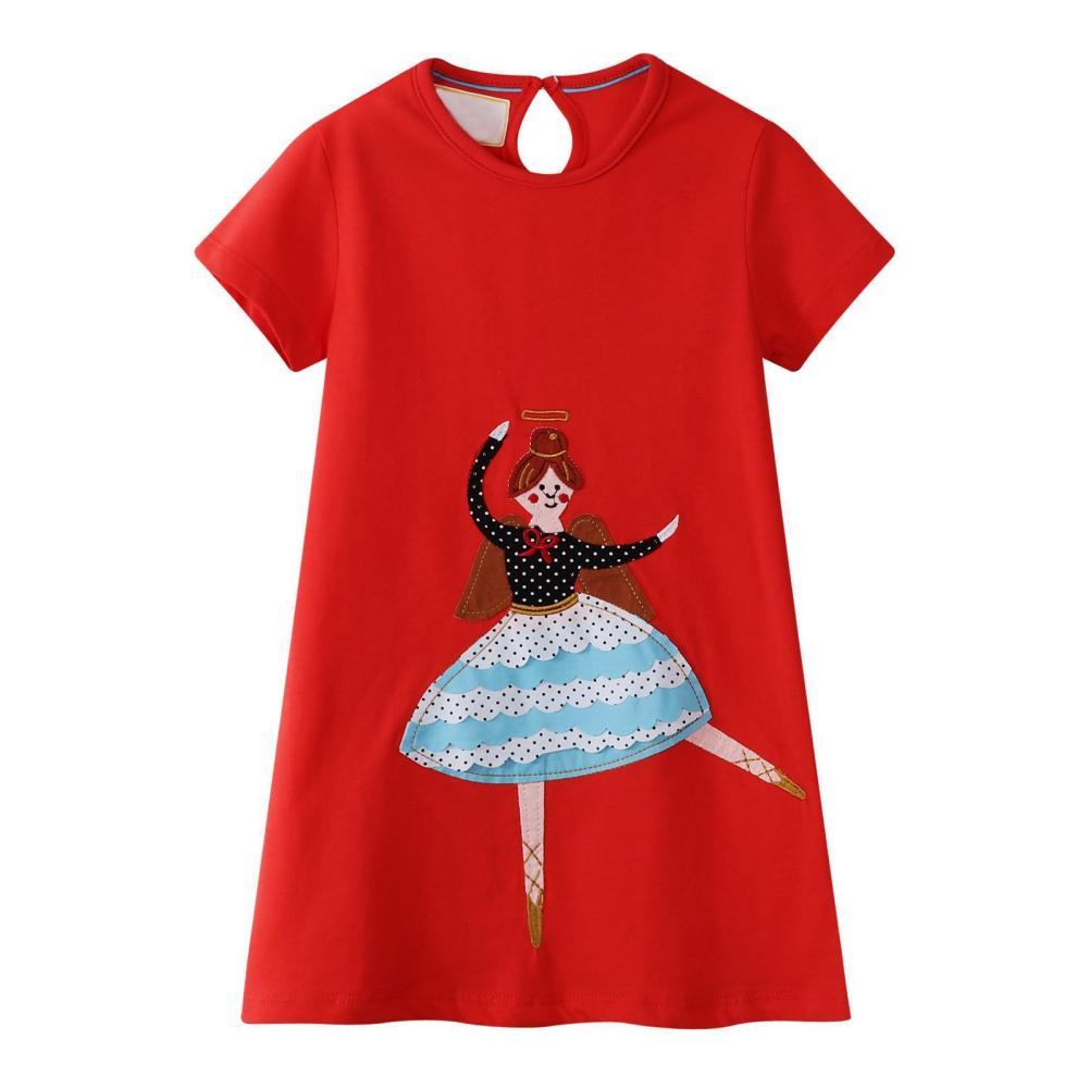 Летнее платье принцессы с короткими рукавами для девочек