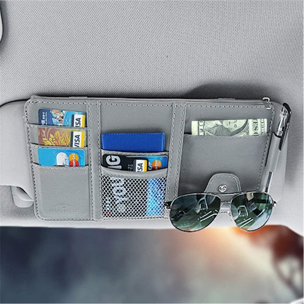 Car Sun Visor Organizer, Auto Interior Accessories Pocket Organizers, Registration And Document Holder, Personal Belonging Storage Pouch Organizer,