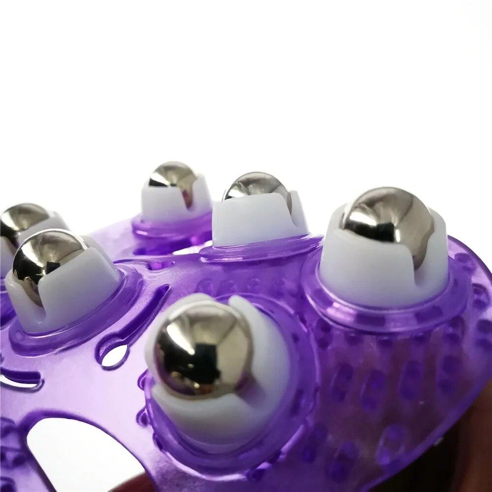 Roller Ball Body Massage Glove Muscle Pain Relief Relax Anti-Cellulite Massager For Hand Neck Back Shoulder Buttocks Health Care