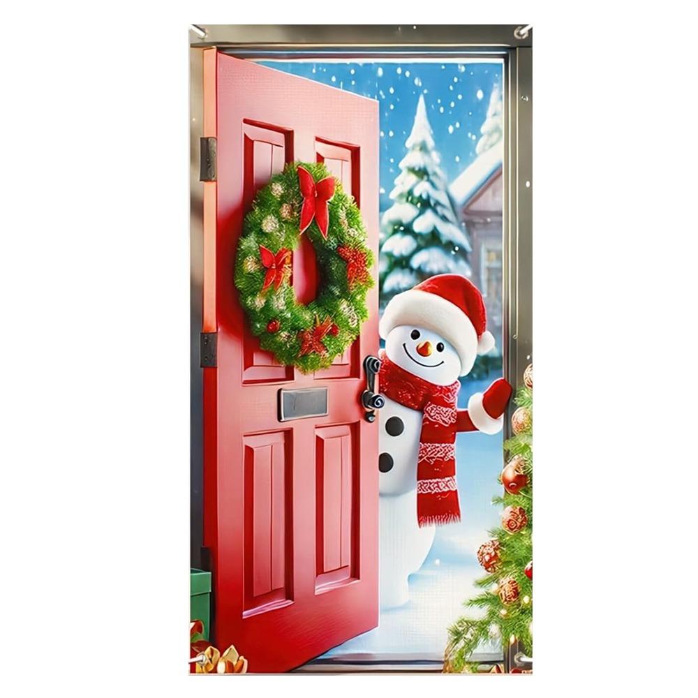 Door Hanging Christmas Door Banner Atmosphere Arrangement Window Sign Banners Door Frame