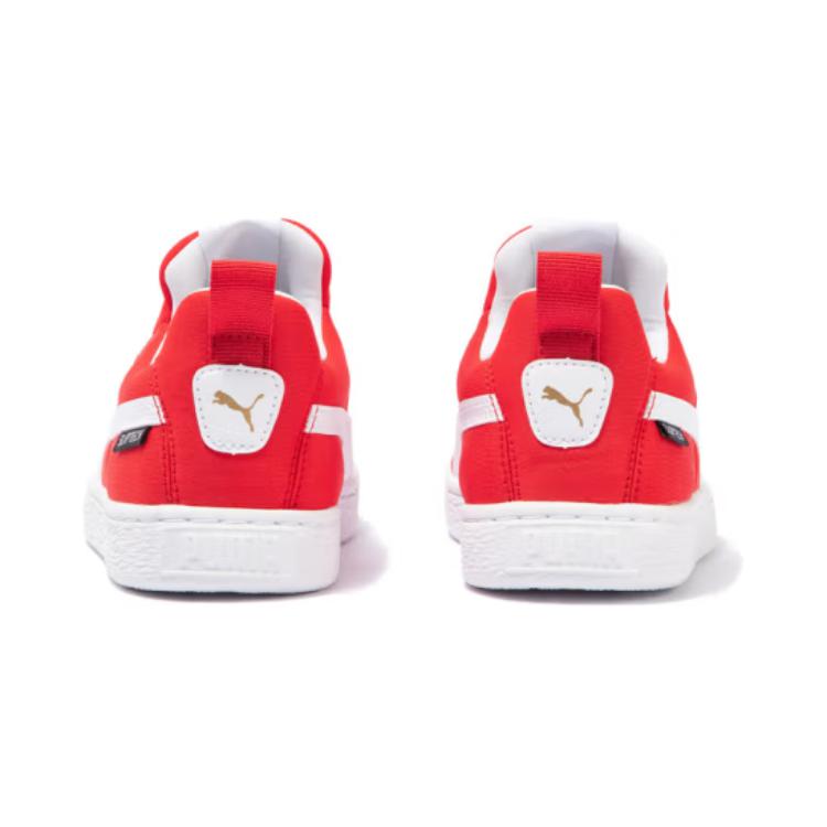 Puma Retro Comfortable Low-Top Kids Skate Shoes Kids Sneakers Red White 401140-02