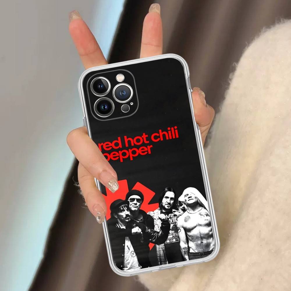 Прозрачный чехол для телефона с изображением группы Red Hot Chili P-Peppers для IPhone 17 Air 16 Pro Max 15 14 13 12 11Plus Ударопрочный чехол
