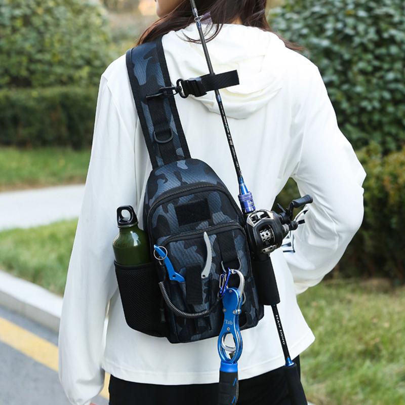 Новая нагрудная сумка Luya, многофункциональная, для активного отдыха, спорта, досуга, тактическая, из холста, сумка кроссбоди, водонепроницаемая, портативная, сумка для хранения удочек