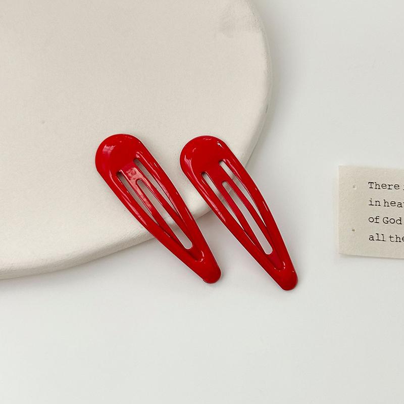 10Pcs/lot Macaron Candy Color Waterdrop Shape 5cm BB Hair Clips Girls Kids Hairpins Barrettes Headwear Accessories For Women