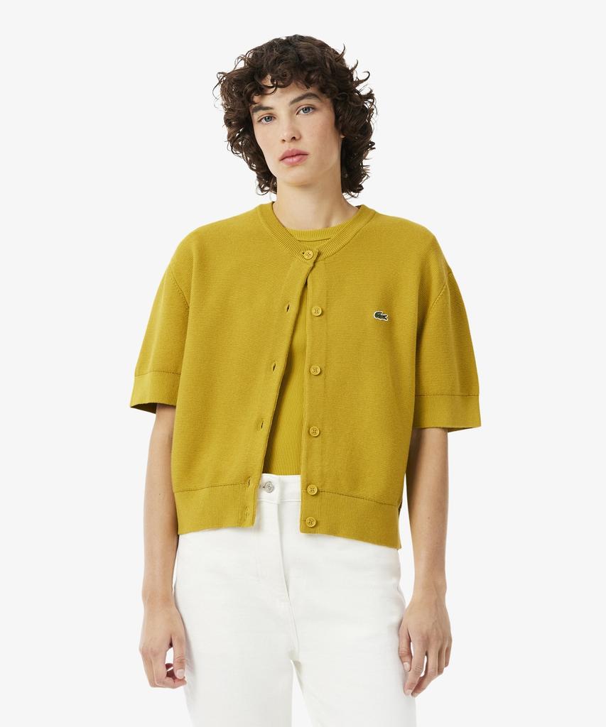 Lacoste Women'S Lynx Lynx Short Sleeve Cardigan Af8244-56N 5Ai