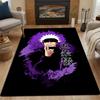 Anime Character with White Hair and Glasses Patterned carpet, non slip mat suitable for living room and bedroom sofas