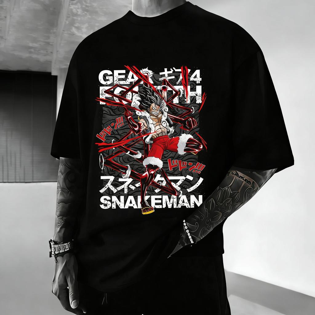 One Piece Anime Luffy Gear5 Print T Shirt Unisex Unisex Cotton Short Sleeve Summer Y2k Graphic Tee Casual Streetwear Oversized Tops