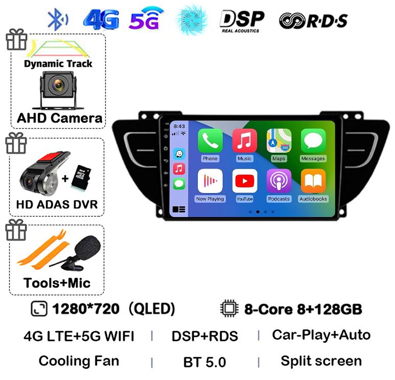 Android 14 Carplay Auto для Geely Atlas NL-3 2016 2017 2018 2019 2020 Автомобильный радиоприемник Мультимедиа Видеоплеер Навигация GPS Стерео