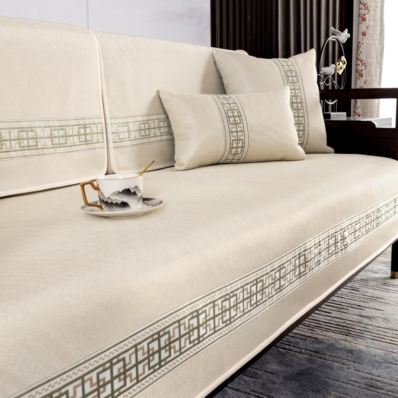 Подушка для дивана из ледяного шелка, летняя подушка для сиденья на лето, нескользящая, новая, китайская, простая, современная, чехол для дивана, чехол для сиденья, подушка для сиденья