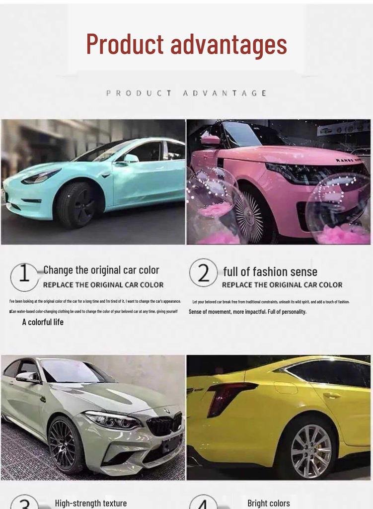 Полуночно-фиолетовая высокоглянцевая ПЭТ-пленка для защиты кузова автомобиля
