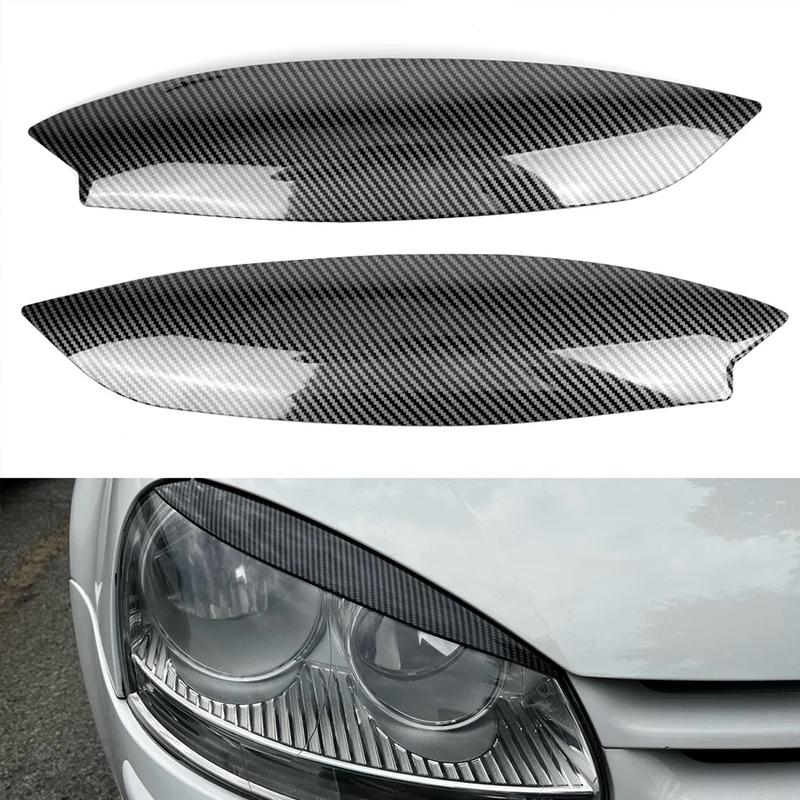 Для Volkswagen Chrome Headlights Eyebrow Eyelashes Trim Cover Внешние аксессуары 1 пара Для VW GOLF 5 MK5 GTI R 2005 2006 2007