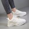 Summer New Platform Platform Sneaker Female Student Solid Color Fashion Lace-up Slimming Casual Daddy Shoes Female
