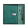 Custom Logo School & Business Notebook Set Wired Glue Bound PU Leather Cover Notepad Gift for Students and Professionals
